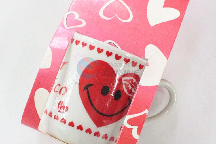 Normal best good heart pattern ceramic cup