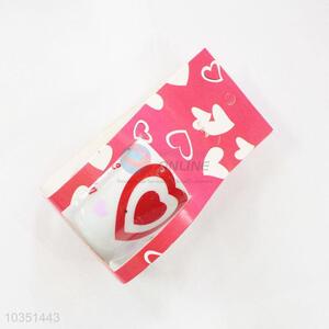 Newly product best useful red heart pattern ceramic cup
