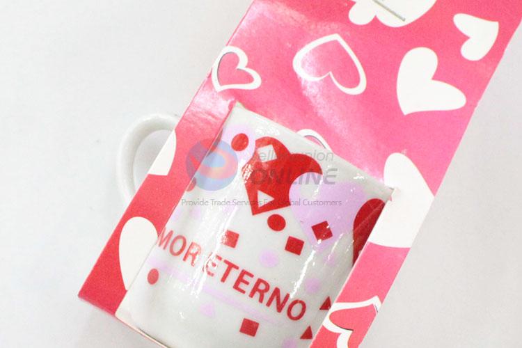 Wholesale heart pattern ceramic cup