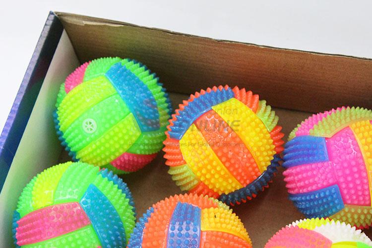 Vollyball Design Rubber Children Led Flash Bounce Ball