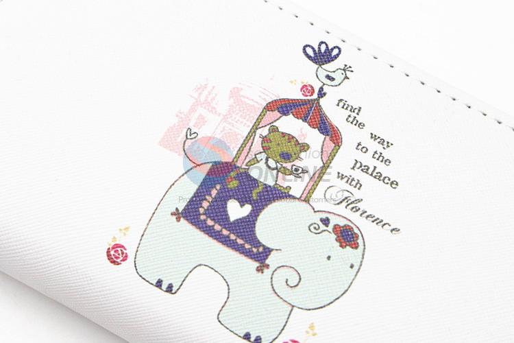 Lovely design custom women elephant printed long wallet