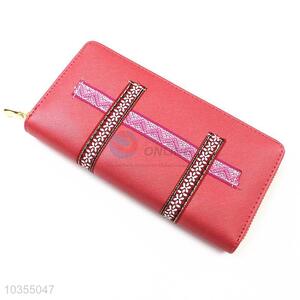 Cheap popular wholesale custom women semi-pu long wallet