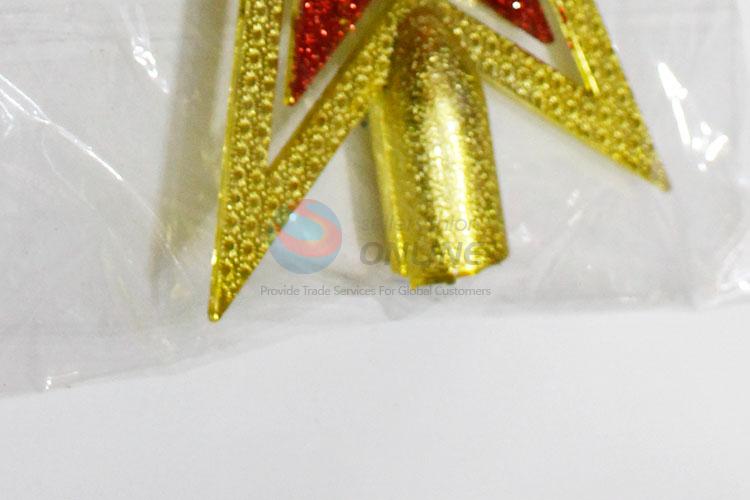 Best Selling Plastic Gold Star Christmas Tree Ornaments