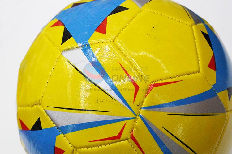 New Fashion Yellow TPU Soccer Football for Training Game with Line Bladder