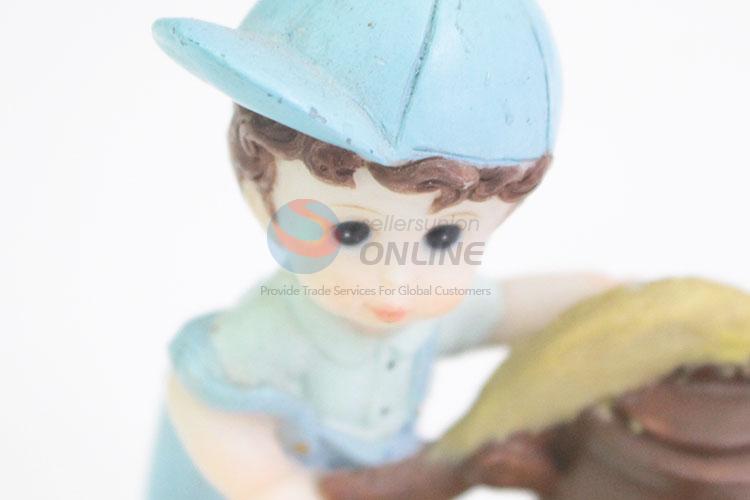 Promotional high quality boy resin decoration
