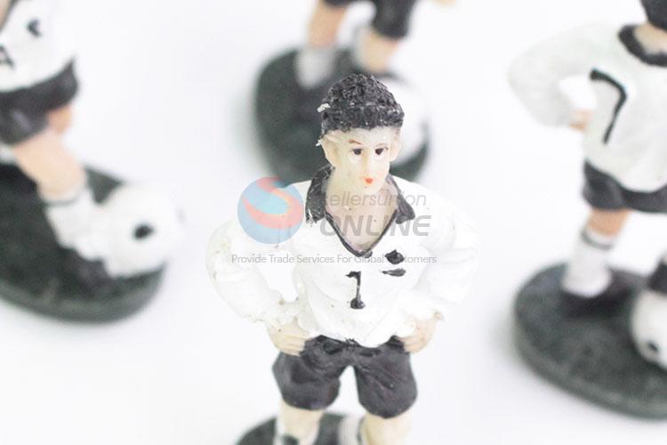 Newly low price football boy resin decoration