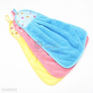 Dry Wipe Hand Towel Candy Color Hanging Wash Bath Towel