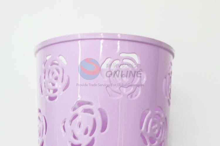 Hollow Rose Design Mini Desk Ashcan Trash Can