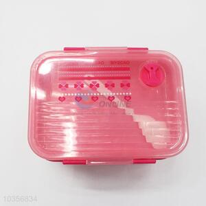 Plastic Layered Lunch Box with Spoon