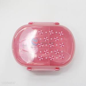 Pink Plastic Layered Lunch Box for Wholesale
