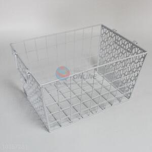 Hollow-out metal basket document holder