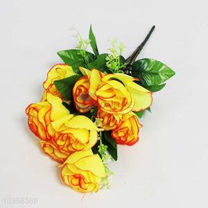 Best fashion low price 10pcs plastic rose artificial plants