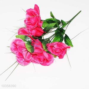 Fashion style 7pcs red artificial flowers