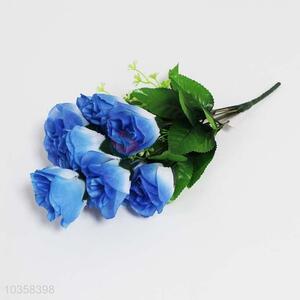 Great low price new style 10pcs blue rose artificial plants
