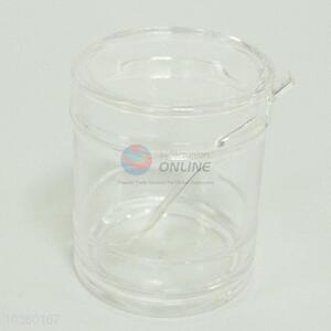 Factory Supply Round Transparent Plastic Saltcellar for Sale