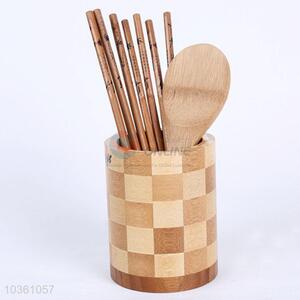Household bamboo chopsticks cutlery holder