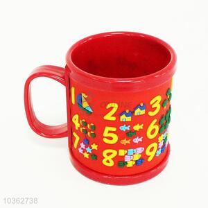 Colorful Numbers Pattern Plastic Water Cup