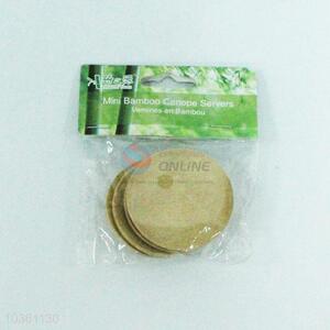 4Pcs Natural <em>Bamboo</em> Bowl&<em>Plate</em>