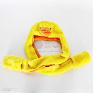 Yellow Velvet Duck Design Kids Warm Hat