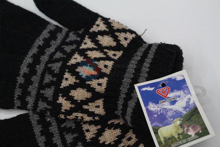 Funny knitted polyester-cotton gloves