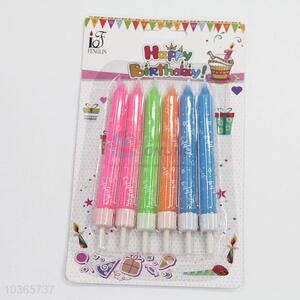 Hot Selling 6pcs Multicolour Flame Birthday Candle