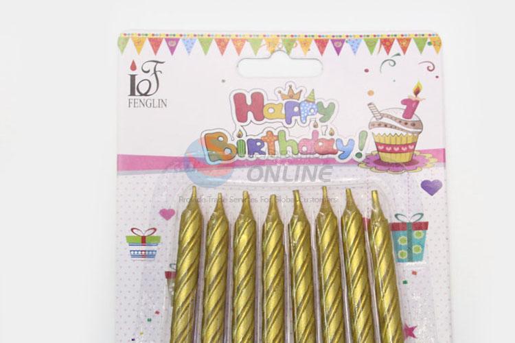 Unique Design 8pcs Multicolour Flame Birthday Candle