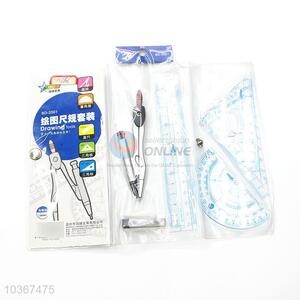 China Factory Office Supplies Students School Compass with Rulers Set