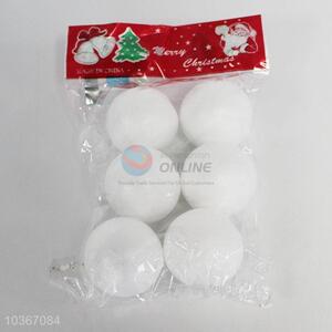 6PCS/Set White Sponge Balls Festival Decorations