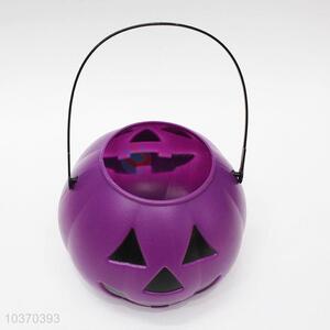 Round Pumpkin Pail Halloween pumpkin candy bucket