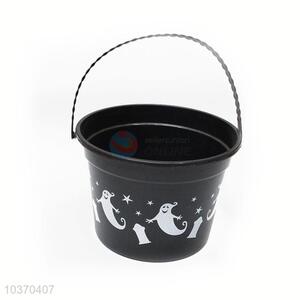 New Black Plastic Pumpkin Bucket