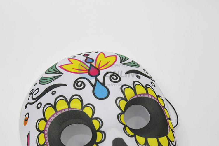 Halloween mask with flower skull design
