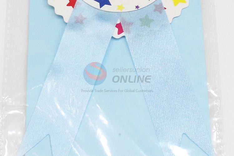 Wholesale low price blue party use tinplate badge