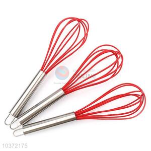 New product cheap best 3pcs red egg whisks