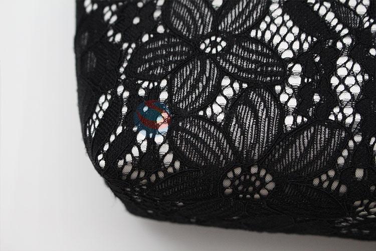High sales popular design black lace cosmetic bag