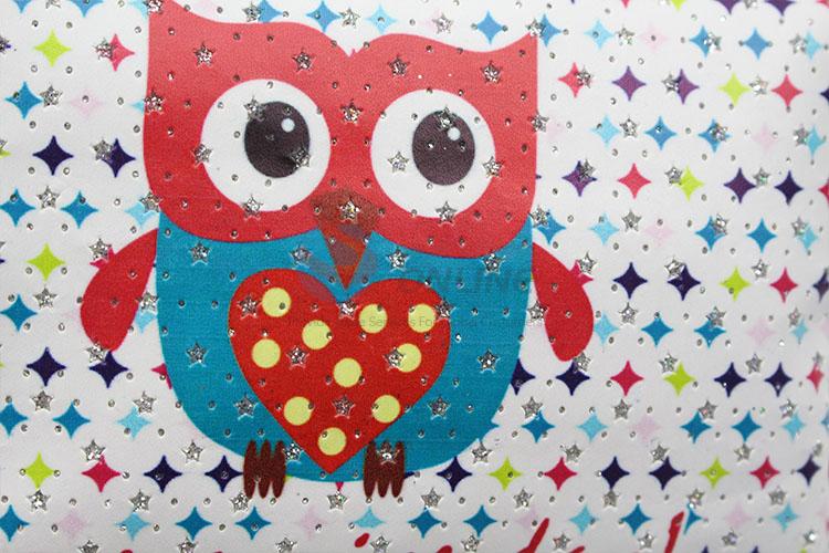 Superfine owl printed cosmetic bag