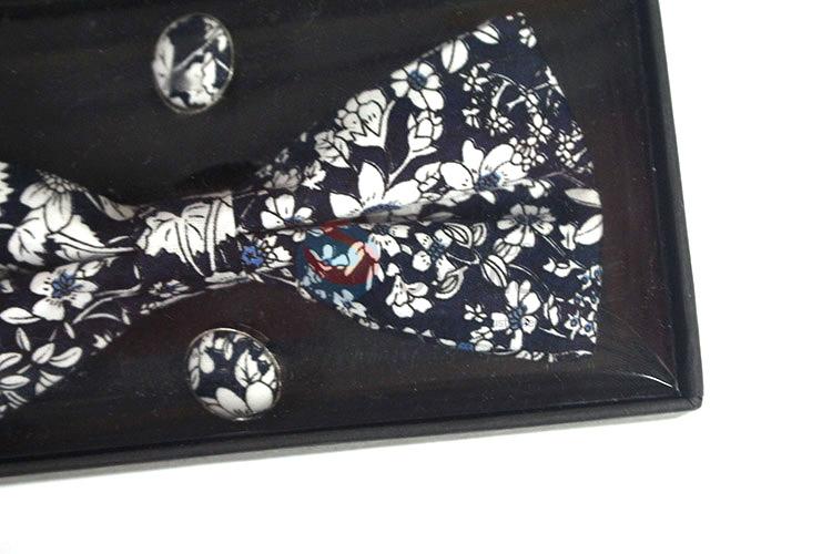 High sales promotional printed bow tie+kerchief