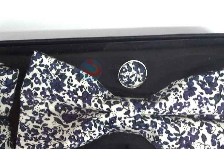 China maker cheap printed bow tie+kerchief