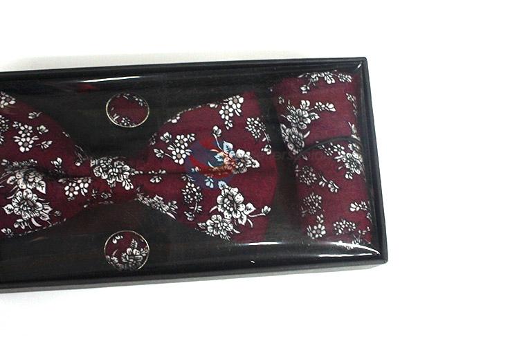 China manufacturer top quality printed bow tie+kerchief