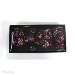 China manufacturer top quality printed bow tie+kerchief