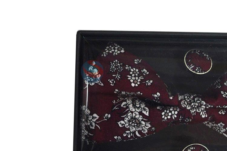 China manufacturer top quality printed bow tie+kerchief