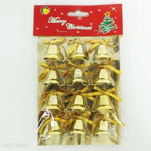 12PCChristmas bell Pendant Festival Decorations Yellow