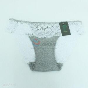 White and gray cotton underpants for women