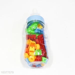 Cheap and High Quality <em>Milk</em> <em>Bottle</em> 55pcs Colorful Building Blocks Toys for Kids