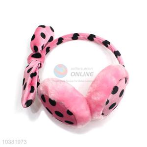 Factory supply popular winter dotted bowknot earmuffs