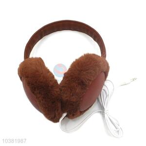 Top grade winter fuzzy earmuffs+earphones set