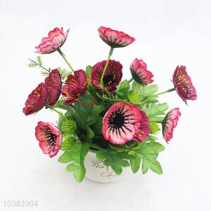 Artificial plastic plant <em>pot</em> fake flower <em>bonsai</em> for home decor