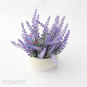 Artificial <em>bonsai</em> home garden decor lavender flower <em>pot</em>