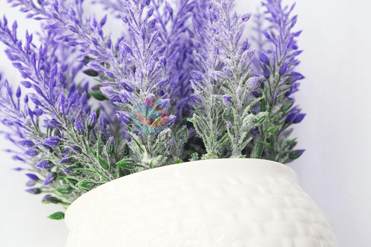 Artificial bonsai home garden decor lavender flower pot