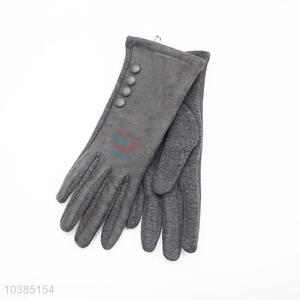 Gray Women Winter Warm Gloves