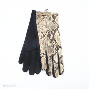 Ladies winter fashion party dresses snake skin gloves